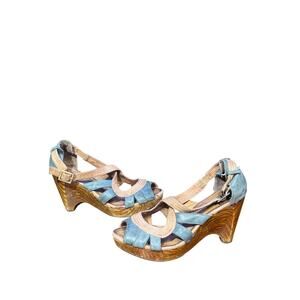 Miz mooz Petra leather wedge sandals size 7.5